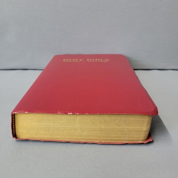 The Holy Bible KJV Old & New Testament Book Red 1989 Words Of Christ In Red - Picture 10 of 15
